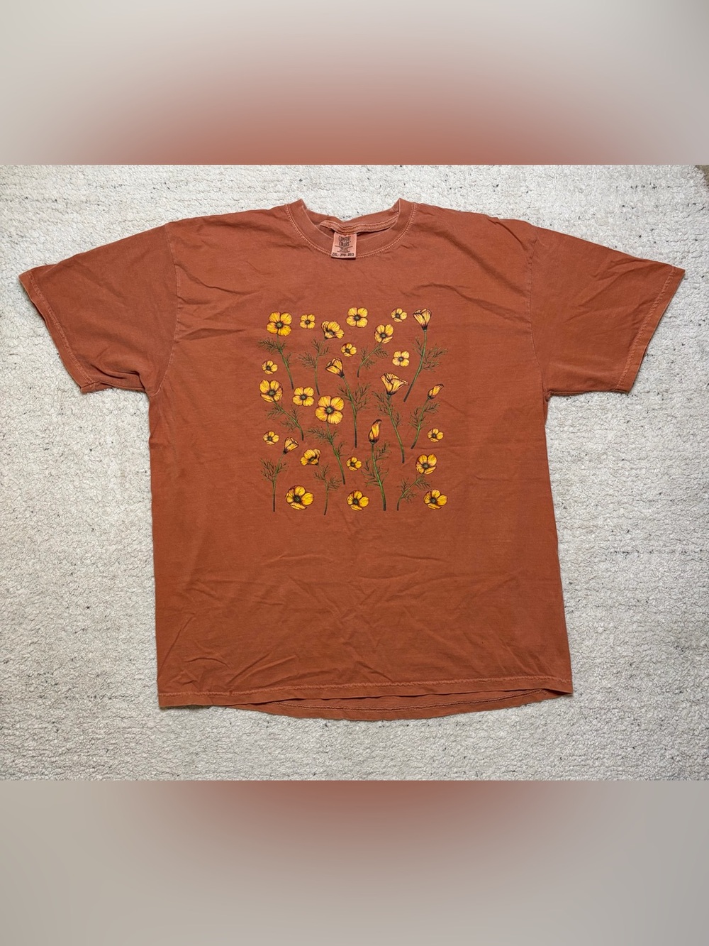 Rust Floral Graphic Tee Women’s XXL
